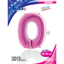 Grabo - O Harf Grabo Fuşya Folyo Balon 40