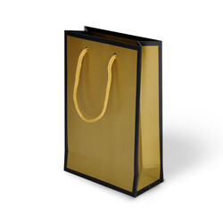 Mat Altın Karton Çanta 11x16,5cm - Thumbnail