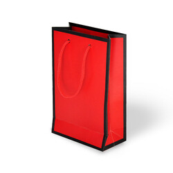 Mat Kırmızı Karton Çanta 11x16,5cm - Thumbnail