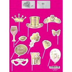 12 Parça Konuşma Balonu Party Set -Bride To Be Beyaz- - Kikajoy (1)