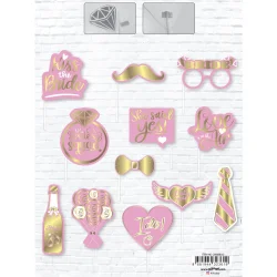 Party Set -Bride To Be Pembe-12 Parça Konuşma Balonu - Kikajoy (1)