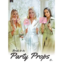 12 Pcs Pink Bride To Be Party Props - 1