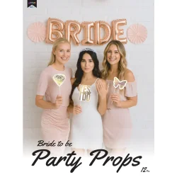 12 Pcs White Bride To Be Party Props - 1