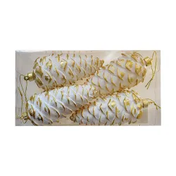 Yılbaşı Ağaç Süsü Kozalak 14cm 4lü - 3