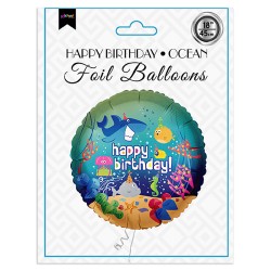 Kikajoy - Happy Birthday Ocean Folyo Balon 18
