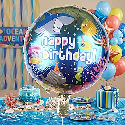 Happy Birthday Ocean Folyo Balon 18