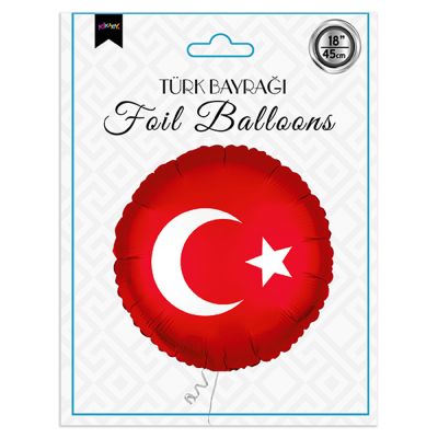 Türk Bayrağı Folyo Balon 18