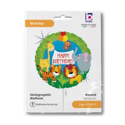 Jungle Animals Birthday Grabo Folyo Balon 18
