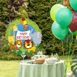 Jungle Animals Birthday Grabo Folyo Balon 18