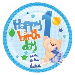  - 1st Birthday Party Paper Plates Blue