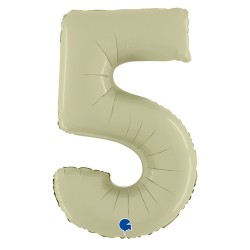 26 inch Satin Olive Green Number 5 Foil Balloon - 2