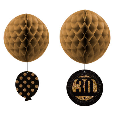 30th Birthday Paper Honeycomb Balls Set