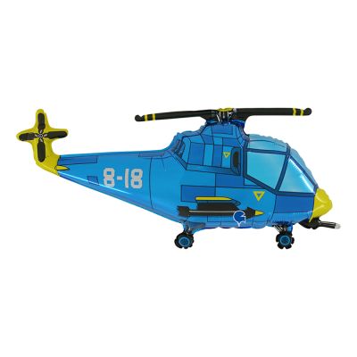 Blue Helicopter Grabo Folyo Balon 37