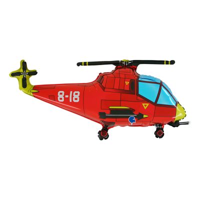 Red Helicopter Grabo Folyo Balon 37