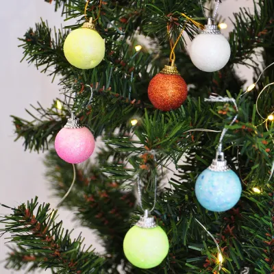 Karışık Ağaç Süsleme Topları 3 cm 12'li - 1