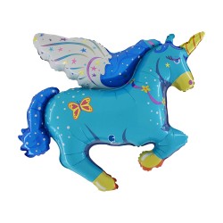 Grabo - Blue Unicorn Grabo Folyo Balon 40