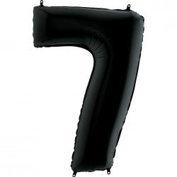 40 inch Black Number 7 Grabo Foil Balloon - 2