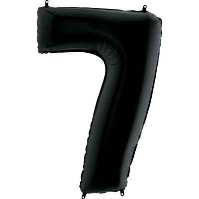 40 inch Black Number 7 Grabo Foil Balloon - 2