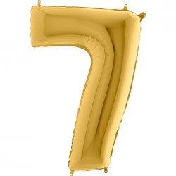 40 inch Gold Number 7 Grabo Foil Balloon - 2