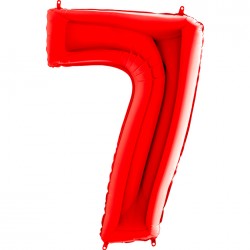 40 inch Red Number 7 Grabo Foil Balloon - 2