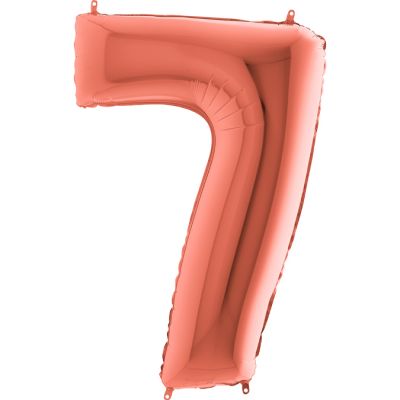 40 inch Rose Gold Number 7 Grabo Foil Balloon - 2