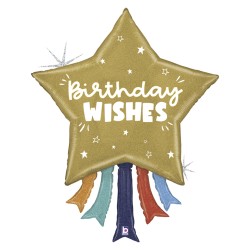 Grabo - Birthday Wishes Star Grabo Folyo Balon 43