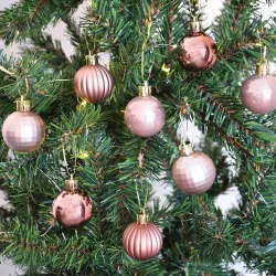 Bronz Lüks Ağaç Süsleme Seti 4 cm - 1