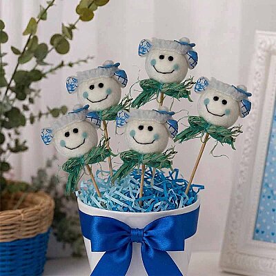 5-Piece Cute Lamb Head Pick Set - 1