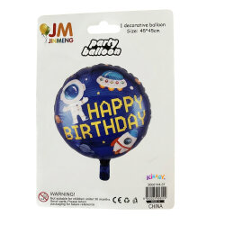 Uzay Temalı Astronot Figürlü Happy Birthday Folyo Balon - 2