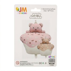 Ayıcık Figürlü Cupcake Şekilli Folyo Balon - 2