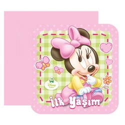 Baby Minnie Mouse Davetiye - 