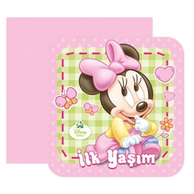 Baby Minnie Mouse Davetiye - 1