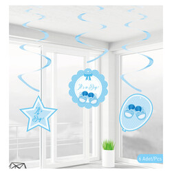 Baby Shower Paper Swirl Decoration - Boy - 1