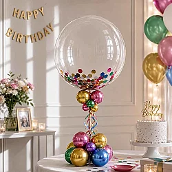 Karışık Renk Balon Süsleme Pulu - 1