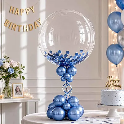 Mavi Balon Süsleme Pulu - 1