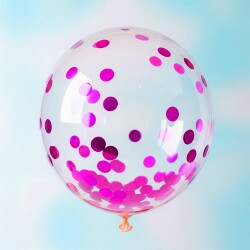 Fuşya Balon Süsleme Pulu - 
