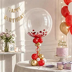Kırmızı Balon Süsleme Pulu - 1
