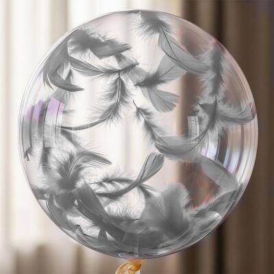 Gümüş Balon Süsleme Tüyü - 1