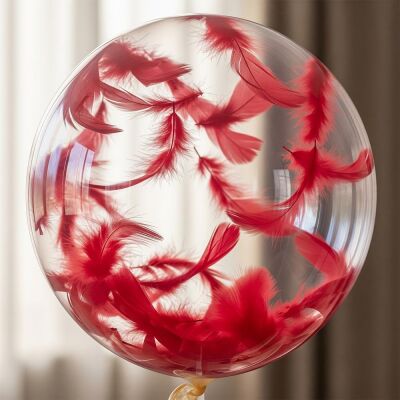 Kırmızı Balon Süsleme Tüyü - 1
