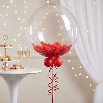 Kırmızı Balon Süsleme Tüyü - 1