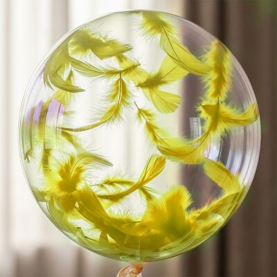 Sarı Balon Süsleme Tüyü - 1