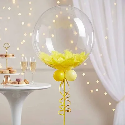 Sarı Balon Süsleme Tüyü - 1