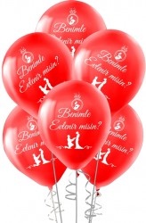 Benimle Evlenir Misin Baloons 12