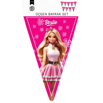 Üçgen Flama Süsleme Seti -Bestie- - 1