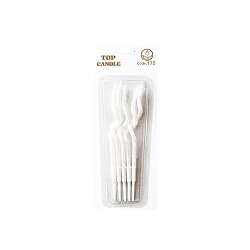 Beyaz Simli Kıvrımlı Doğum Günü Pasta Mumu - 2