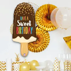 Birthday Ice Cream Bar Hologram Grabo Folyo Balon 36