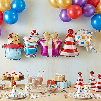 Birthday Party Foil Balloon Banner - 1