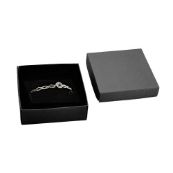 Black Cotton-Filled Bracelet Box - Kika