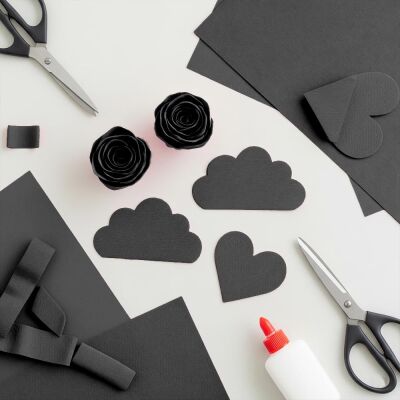 Black Crepe Paper - 1