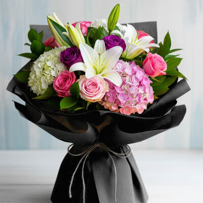 Black Crepe Paper Roll - 1